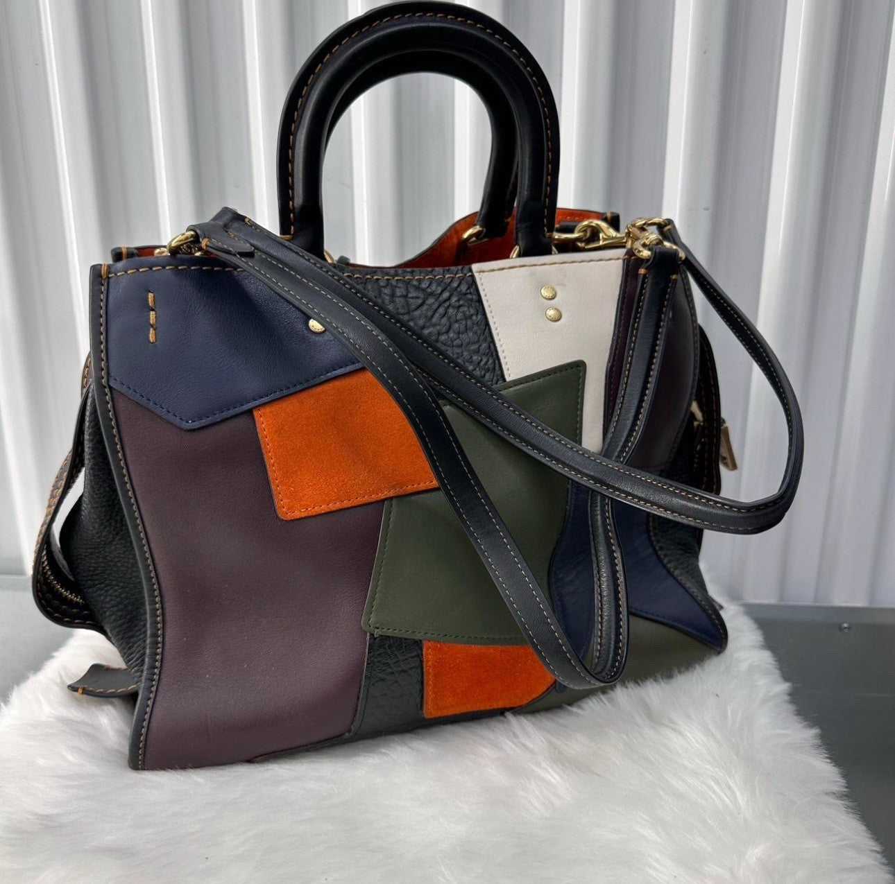 Coach Rogue Patchwork Leather Shoulder Bag