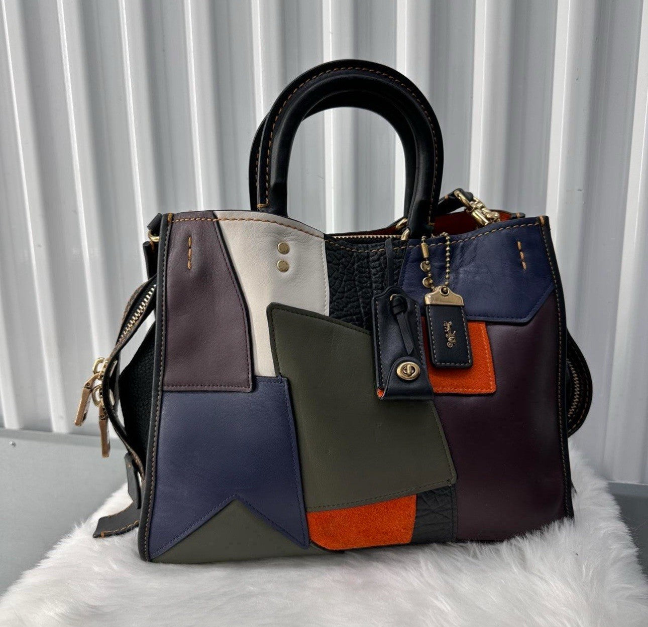 Coach Rogue Patchwork Leather Shoulder Bag