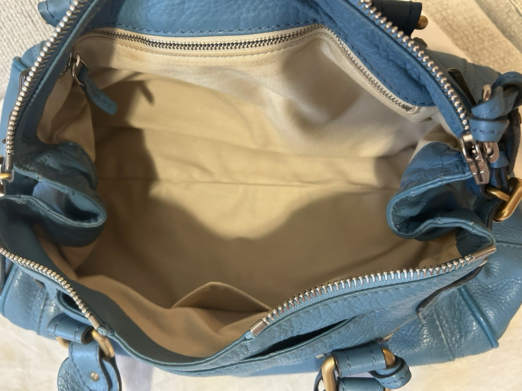 Chloe Paddington Leather Shoulder Bag Blue