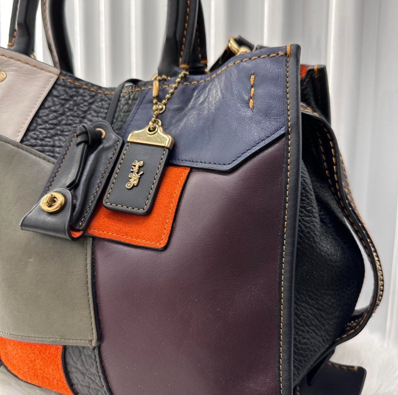 Coach Rogue Patchwork Leather Shoulder Bag